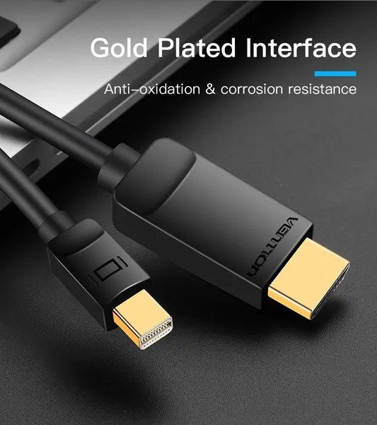 Cavo Mini DisplayPort A HDMI 1 Metro – Excalibur, Dorato, Compatto, Per Collegare PC A TV/monitor