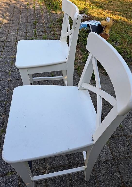 Hocker: 2 Barhocker in weiss – Gebraucht aus Orpund von rodolfo58 2
