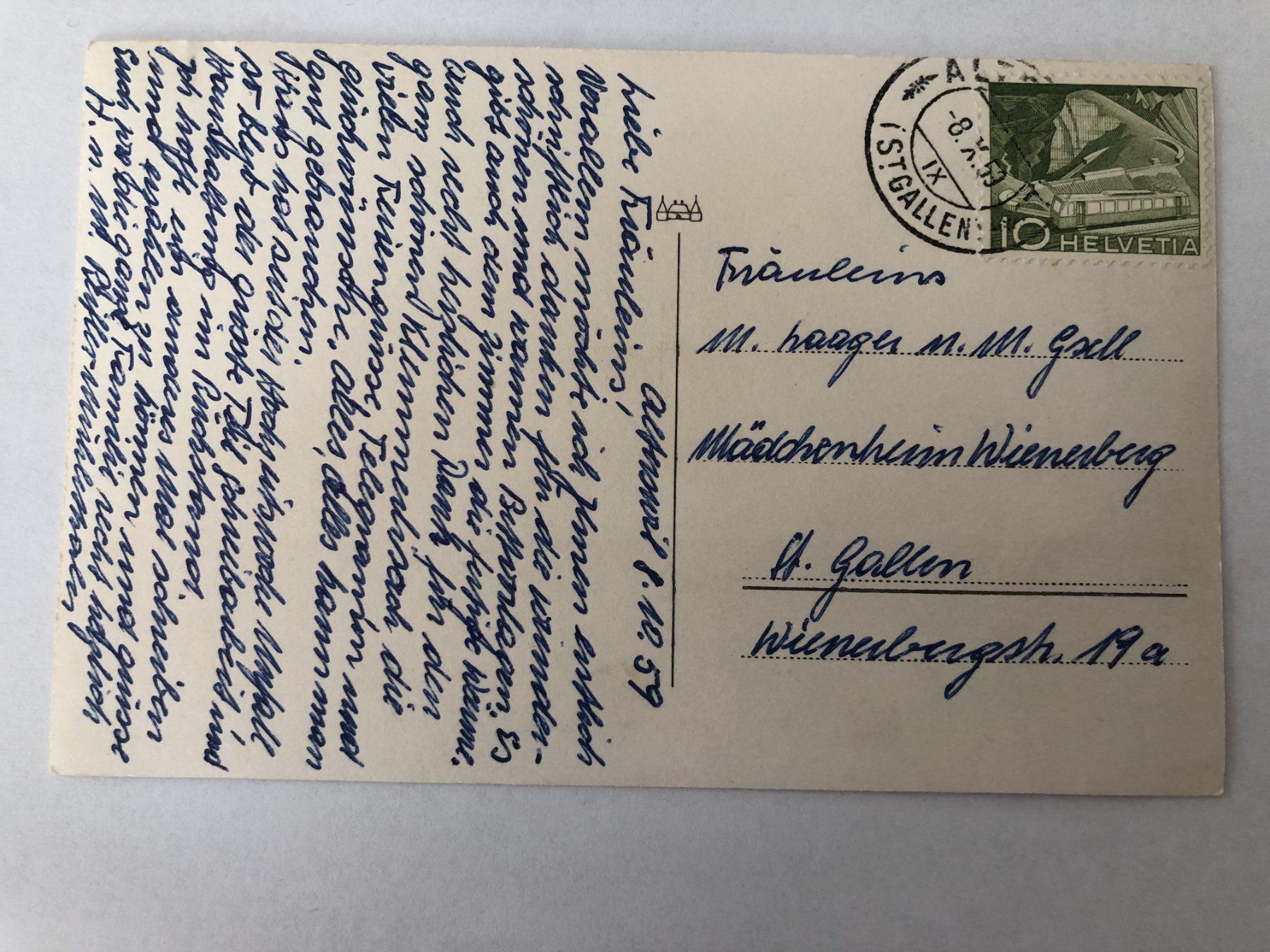 Cartoline postali: Alterswil SG 1959 – Usato da Pfäffikon ZH venduto da Waltoversand 1