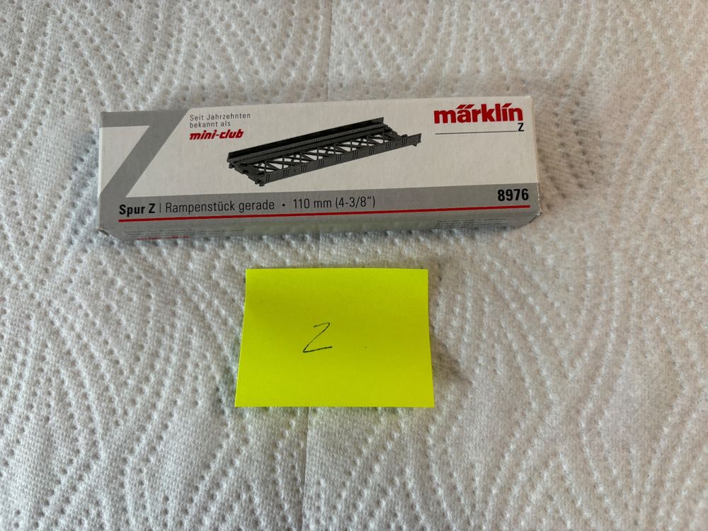MÄRKLIN SPUR Z 8976 RAMPENSTÜCK GERADE (2) OVP (Gebraucht) in MÜHLEDORF ...