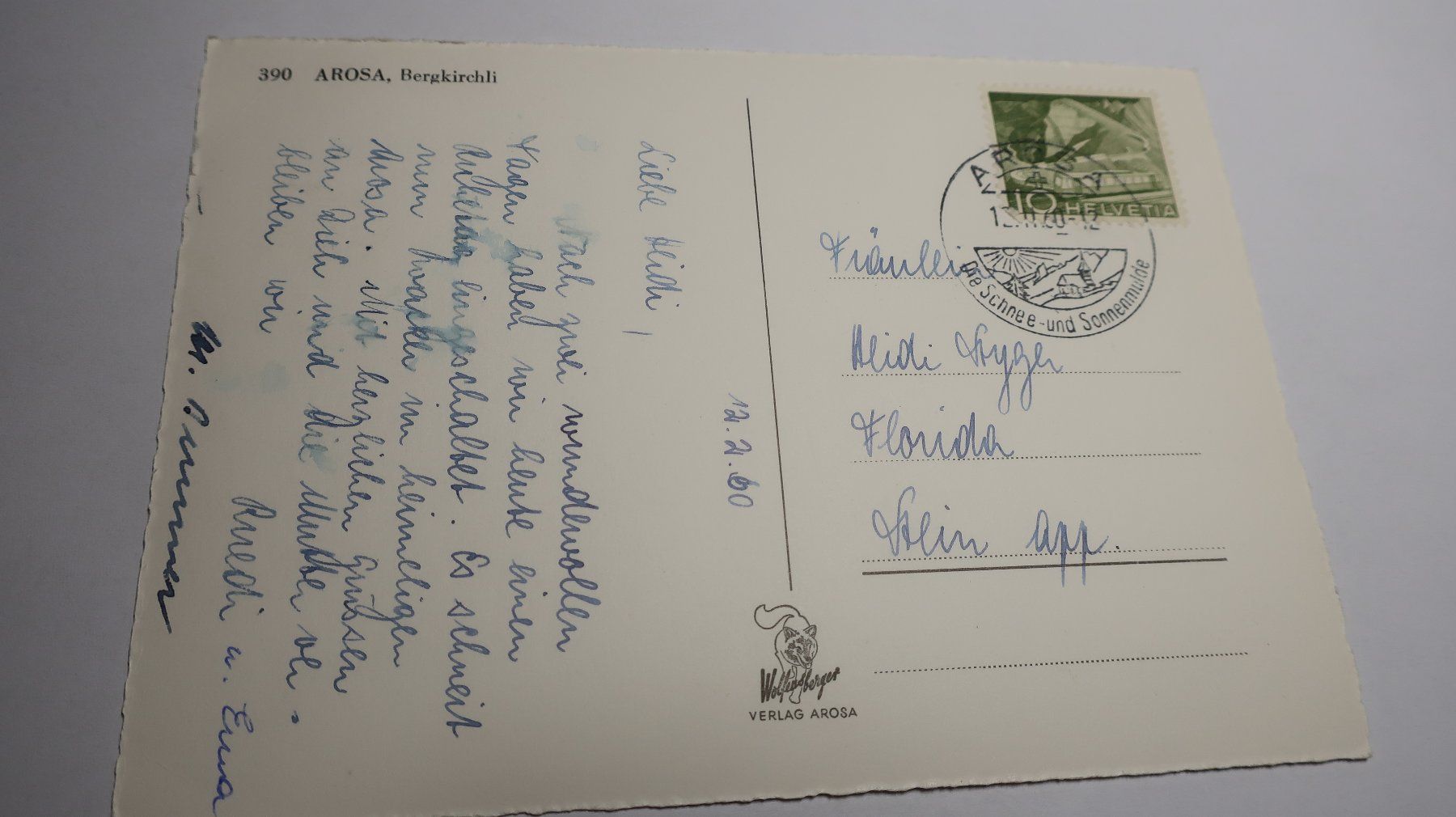 Cartes postales: Arosa Bergkirchli 1960 – D'occasion à Cormoret par Pascalll2001 4