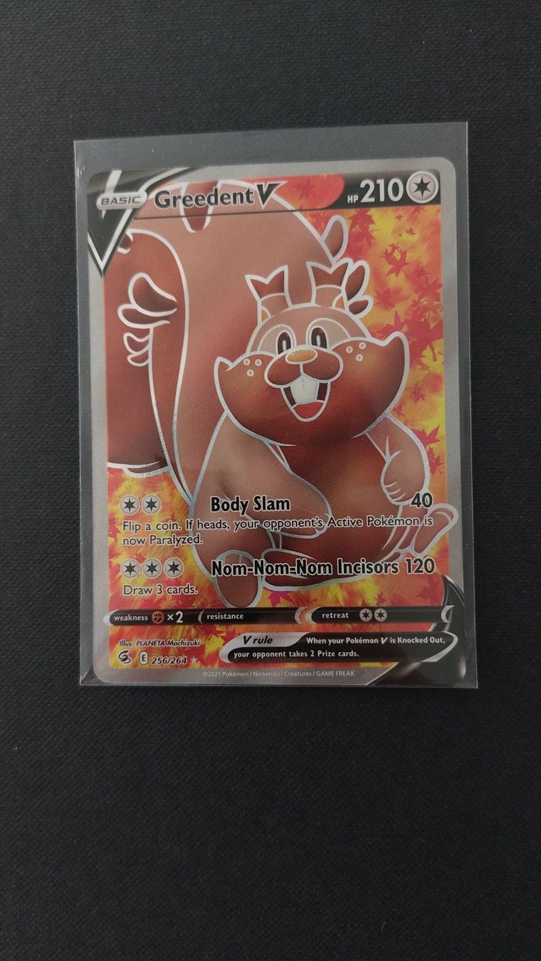 Pokémon Carte collezionabili: Greedent V Fullart Fusion Strike – Nuovo (secondo la descrizione) da Bellinzona venduto da Pagur