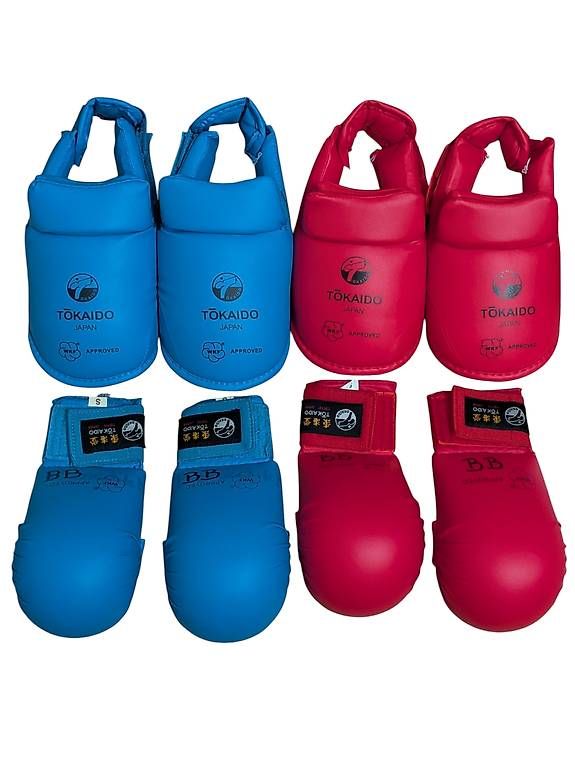 Schutz & Schoner: Karate Turnier Set mit Schoner Rot,Blau – Gebraucht aus Illnau von mbseller4ric 1