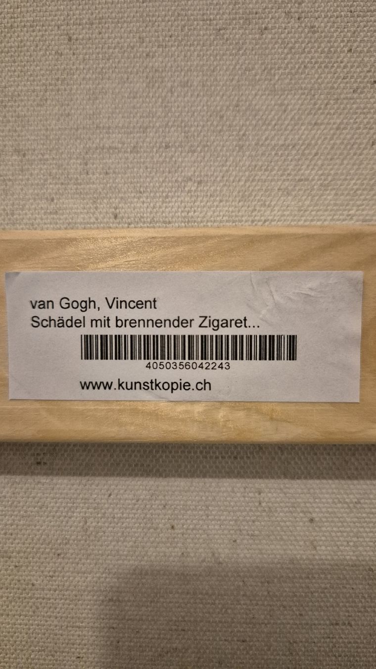 Poster & Bilder: Schädel mit Zigarette Vincent Van Gogh Skull Oel auf Leinen – Gebraucht aus Basel von Happy3210 3