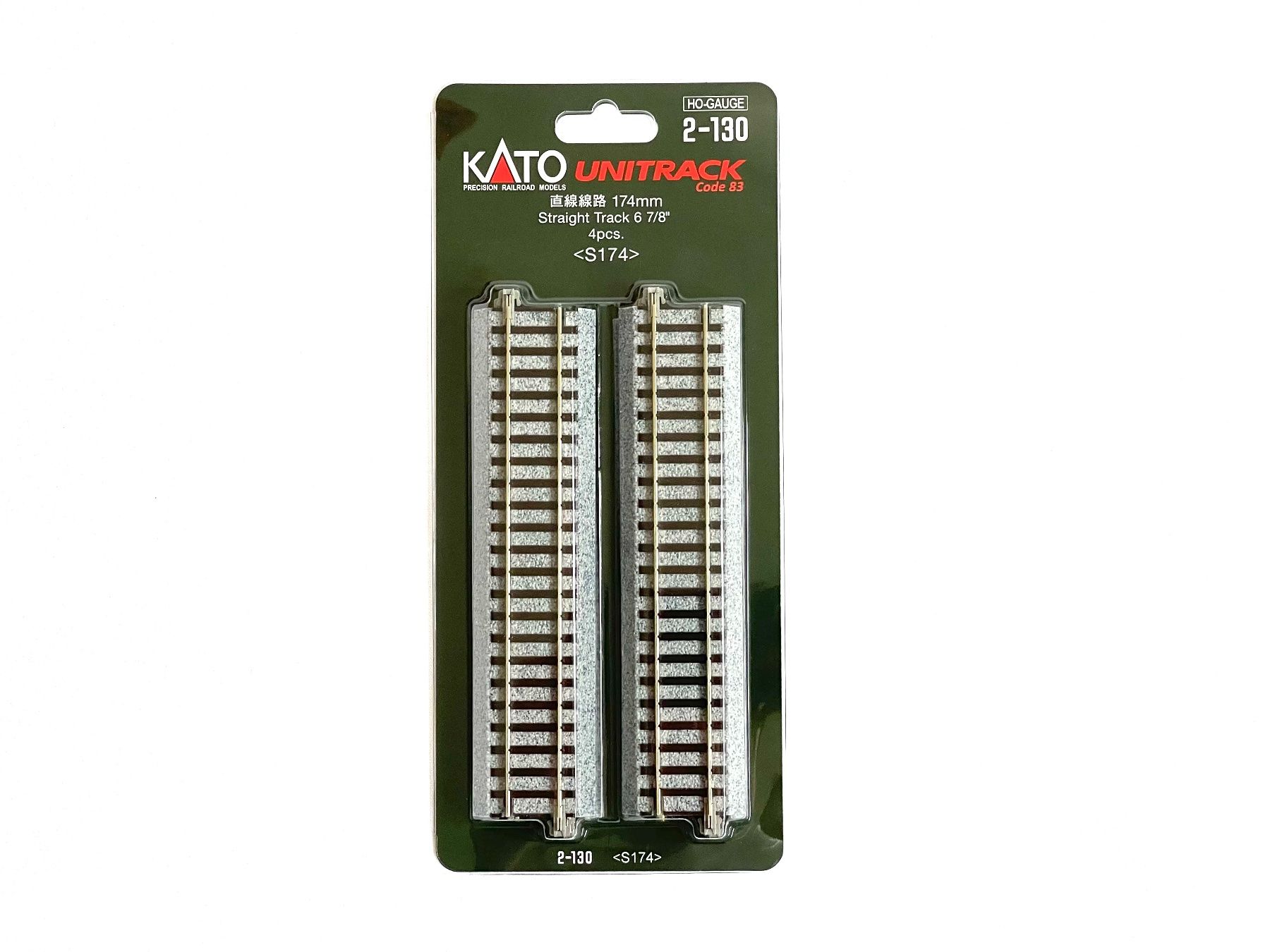 Kato Modellini di ferrovie: 2-130 Gerades Gleis 174 mm 4 Stk. – Nuovo e nell'imballaggio originale da Brügg BE venduto da telegraphrail