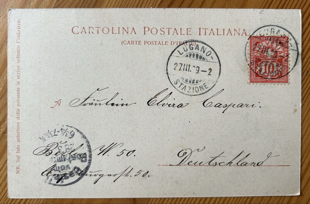 Alte AK Saluto da Genova Panorama da Carignano gel 1899 (Gebraucht