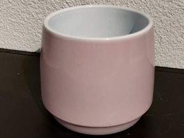 Blumentopf rosa rund