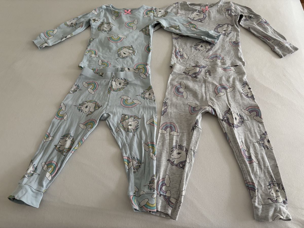 Lotti & Set di vestiti: 2 Kinder Set Einhorn blau grau 74/80 – Usato da Urdorf venduto da rosenkohl01