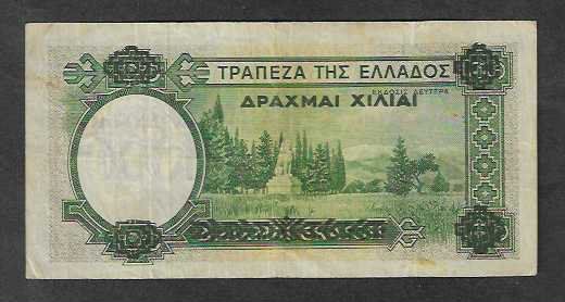 Banconote: Grecia  1000   Drachme  1939 – Usato da Gordola venduto da coinsandnotes 1