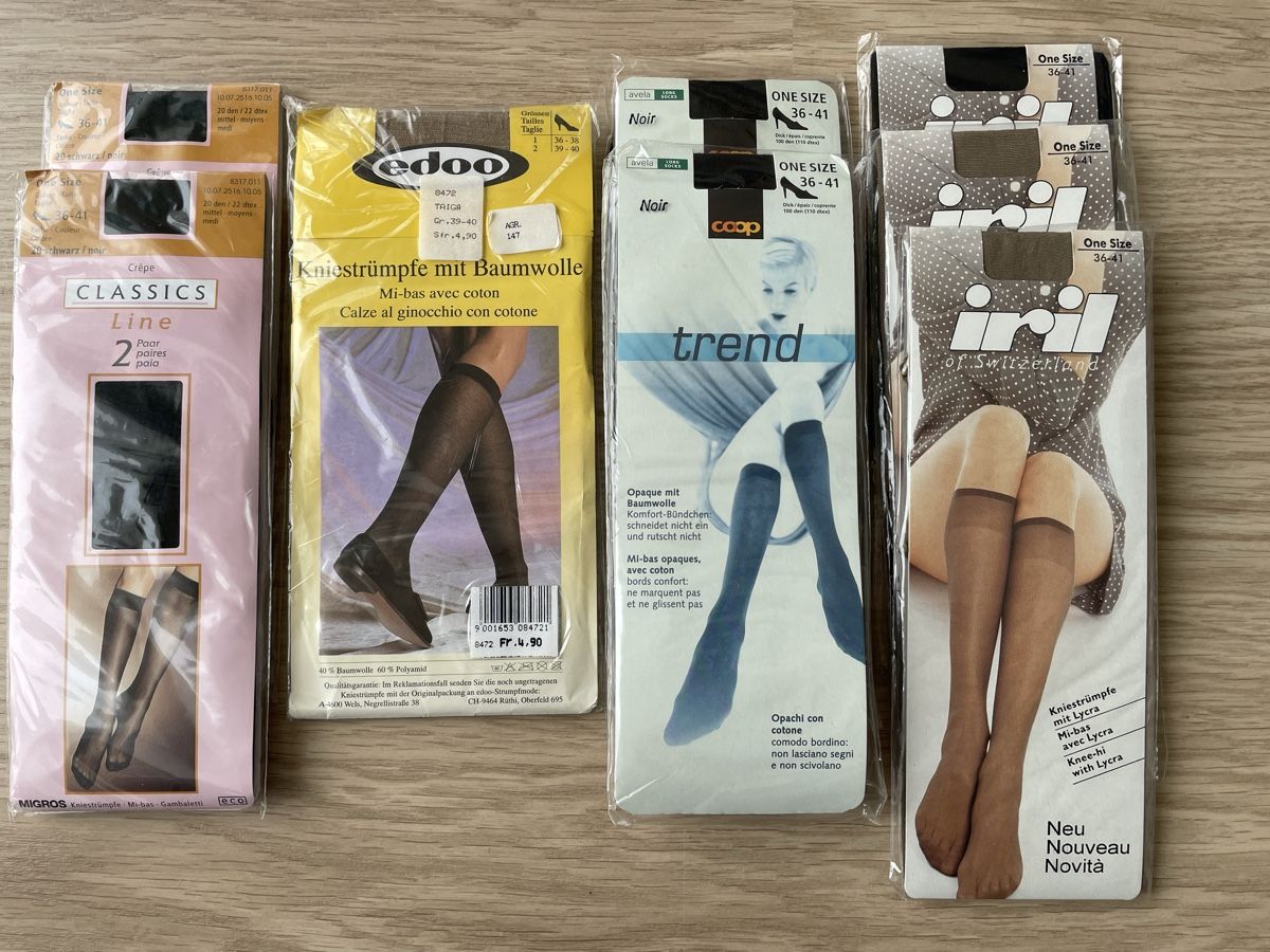 Calze: Neue Kniestrümpfe Grösse 36-41 – Nuovo e nell'imballaggio originale da Kaltbrunn venduto da pooc1975