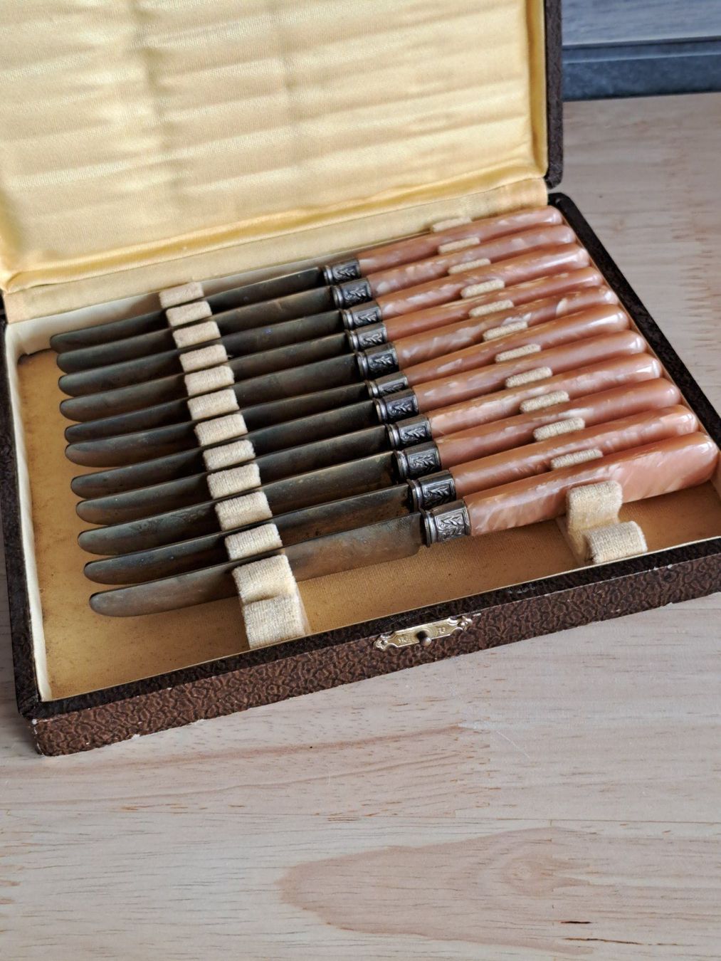 Set di posate: Antikes Set Dessert Besteck 6 Messer Messing – Nuovo (secondo la descrizione) da Birsfelden venduto da oleros 9