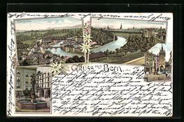 Litho Bern, Eisenbahnbrücke, Marktgasse