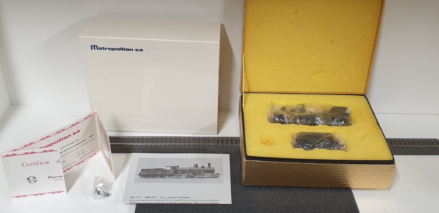 Metropolitan Modelleisenbahnen: Metrop SBB Malett D 2x2/2 179 Dampflok H0/DC – Neu (gemäss Beschreibung) aus Geroldswil von TopTrain54 8