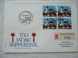 25./26.8.79 Sonderstempel 750 Jahre Rapperswil