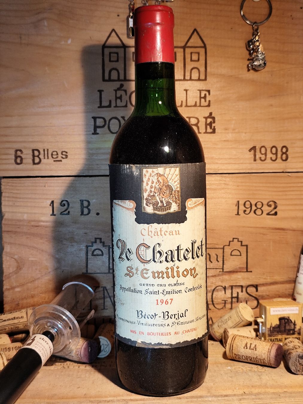 Vino: 1967 St Emilion GCC Chateau Le Chatelet – Nuovo e nell'imballaggio originale da Büsserach venduto da Vintage-vins 6