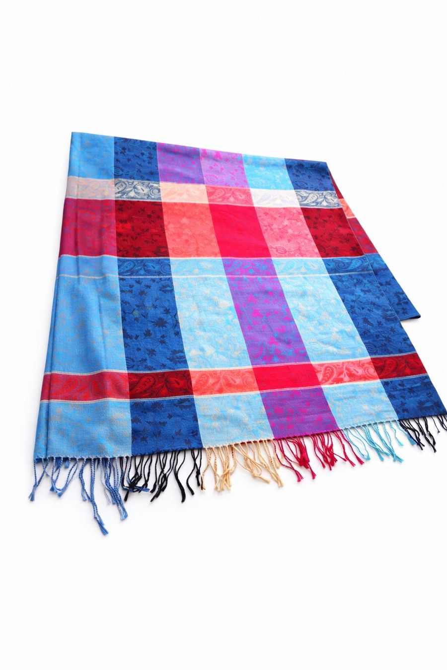 Foulard & Sciarpe: Hochwertiger Damen Schal Bunt Fransen – Nuovo (secondo la descrizione) da Fully venduto da VaneaSelection 4