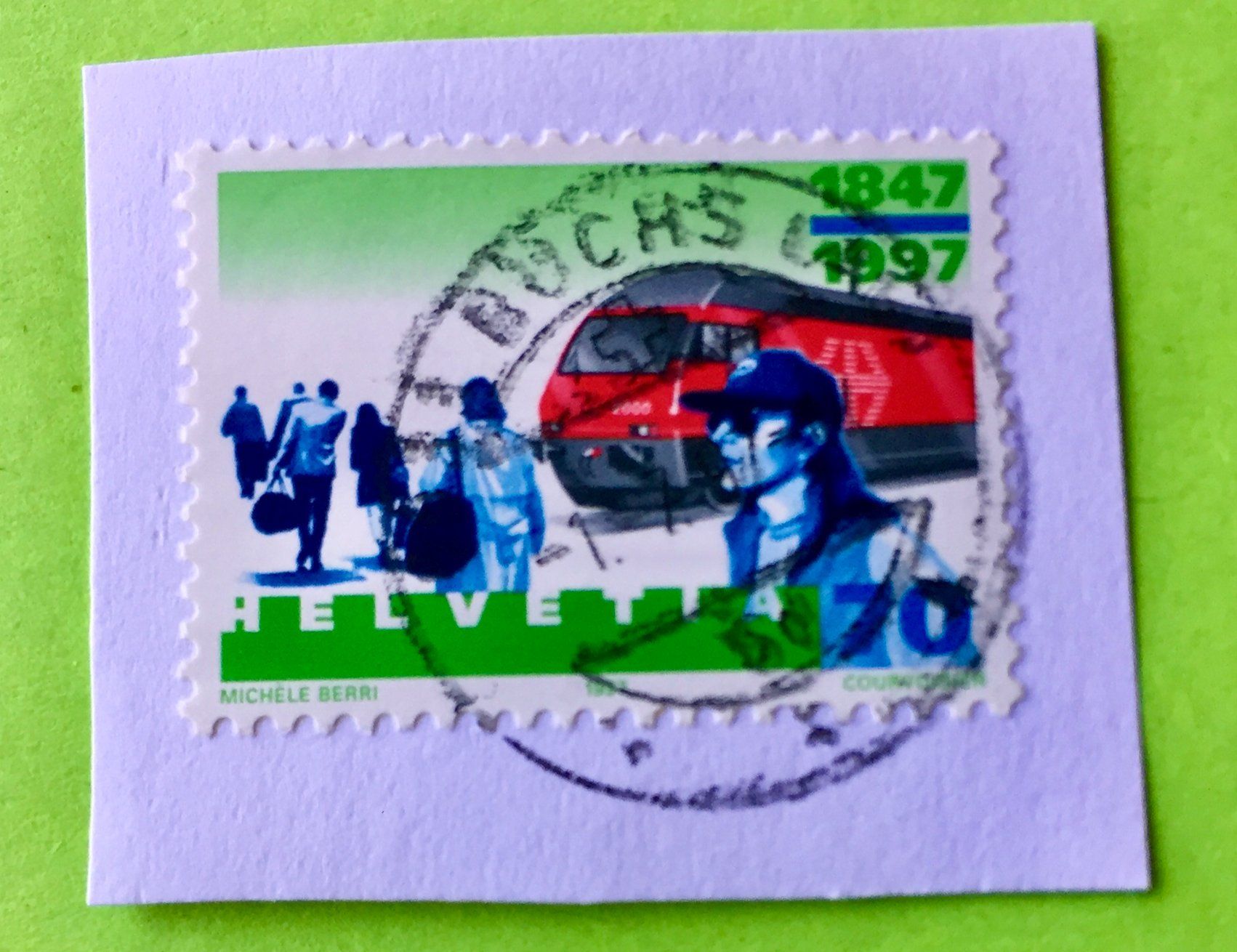 Alle Briefmarken: Nr.909 mit Stempelt Lok 2000  Buchs(AG)  – Gebraucht aus Aarau von Billa007