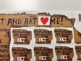 Thomas Hirschhorn Sondermarke I LOVE ART, Biennale 2011
