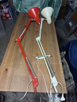 Tischlampen 2 Stk rot und weiss Arbeitslampen funktionstücht