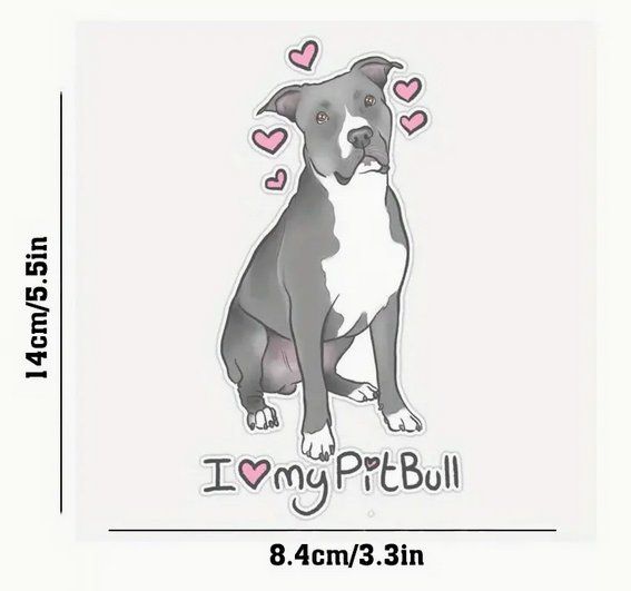 Sticker: AUTOAUFKLEBER "I LOVE MY PITBULL" NEU – Nuovo e nell'imballaggio originale da Bad Ragaz venduto da Schtupsi 3