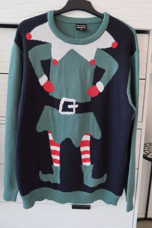 Weihnachts-Herrenpullover Grösse XL mit 50% Baumwolle - NEU