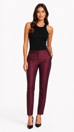 St.Emile Hose Bordeaux Gr. 36 aus Seide Anzughose elegant