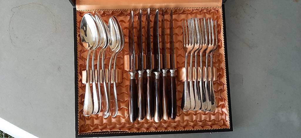 Set di posate: Besteck-Garnitur versilbert 6-Teilig – Usato da Meggen venduto da ebu_t9xx 1