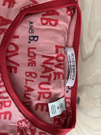 T-Shirt Grösse 16 SCOTCH&SODA rosa bedruckt guter Zustand