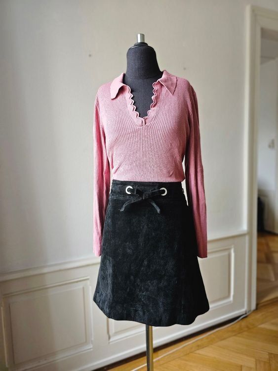 Morgan Maglioni & Felpe: Rosa Rippenpullover Kragen Langarm, Morgan, Gr. 38 – Usato da Wattwil venduto da tannenmeise73 2
