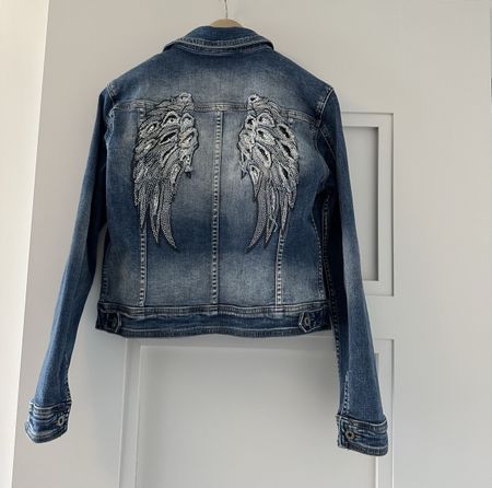 Denim Jacket with Angel Wings