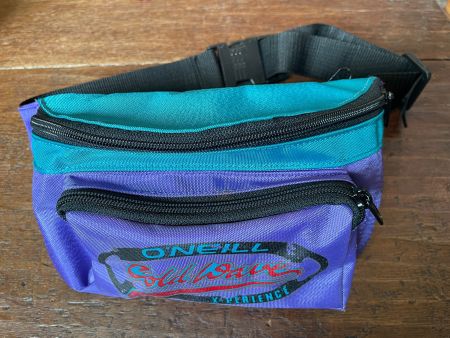 Vintage O‘NEIL Bauchtasche, violett, türkis, Cold Wave
