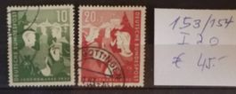 MA344) BRD, 153-54, Rundstempel Kt. 45.-
