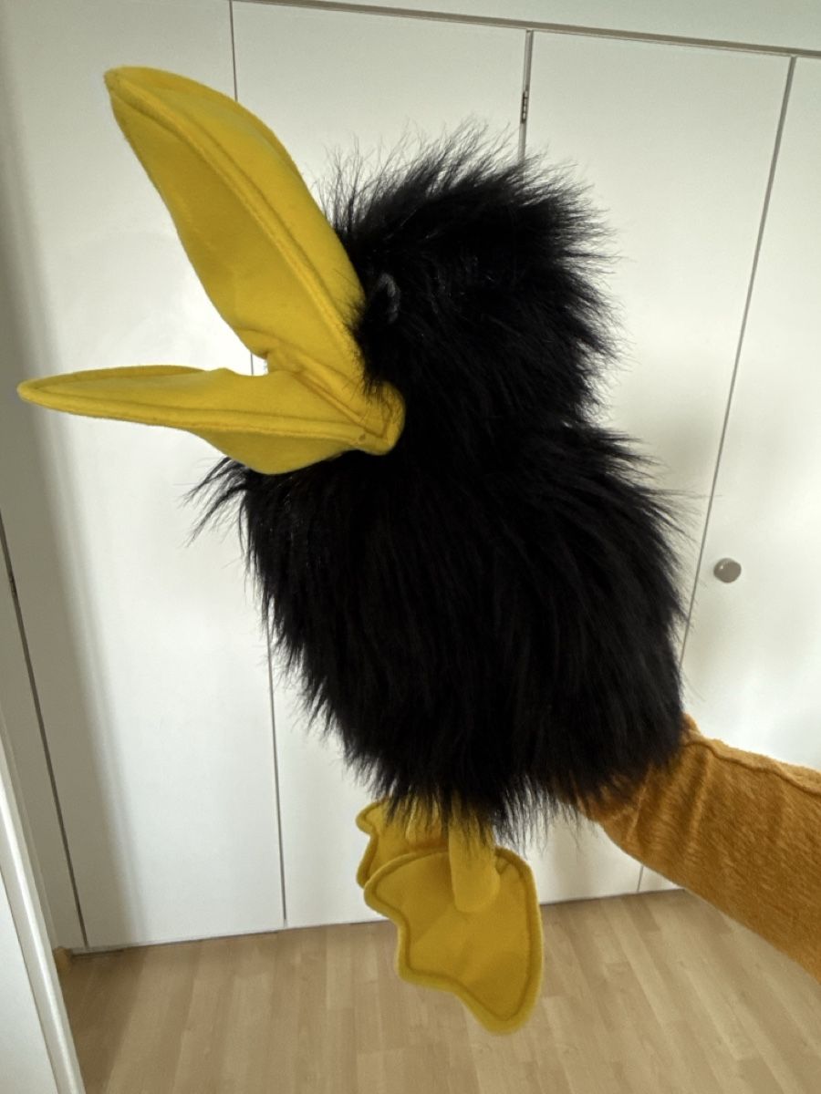 Bambole: Handpuppe Rabe Abraxas – Nuovo (secondo la descrizione) da Bergdietikon venduto da pulverschneegut 3