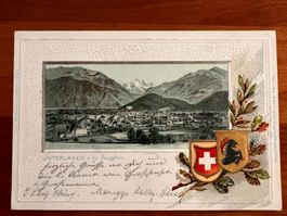 Postkarte Interlaken Prägekarte Litho 1903 (P223)