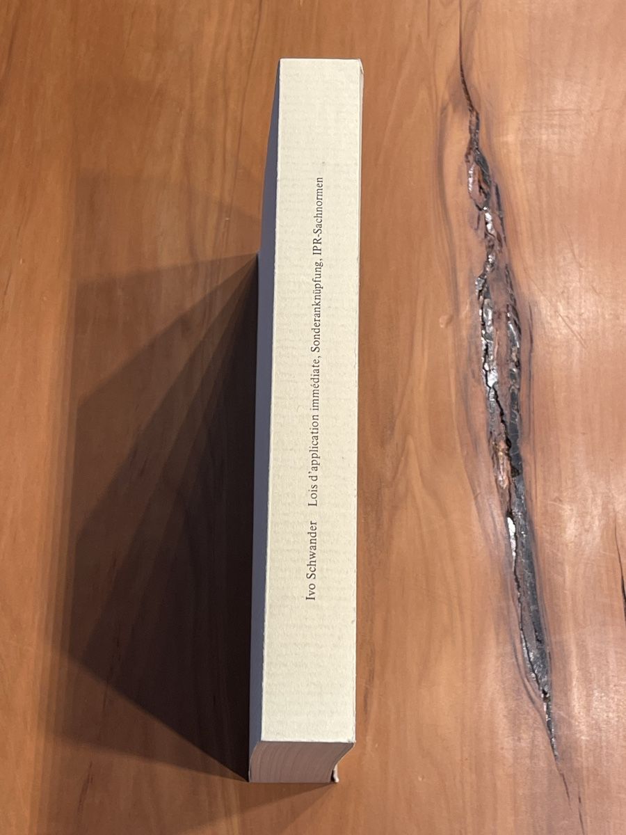 Libri: Dissertation Ivo Schwander, Lois d‘application immédiate – Nuovo (secondo la descrizione) da Volketswil venduto da doughboy 3