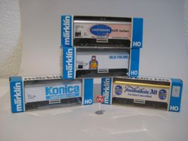 Märklin 4X wagons marchandise Ho