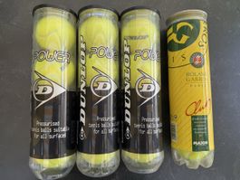 Tennisbälle Dunlop Power und Roland Garros Konvolut