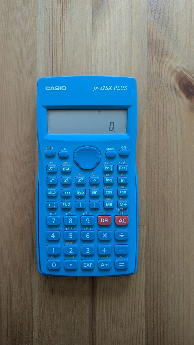 Casio Taschenrechner: Taschenrechner Casio fx-82SX PLUS blau – Gebraucht aus Zürich von tpf_cb58