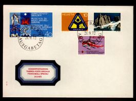 1972, FDC, Schweizer Alpen, Sonderpostmarken II (516–519) 1
