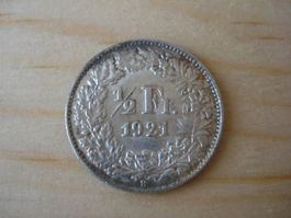 (A4) 0.5 Franken 1921 UNZ-