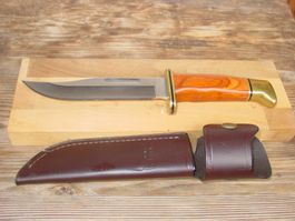 Buck U.S.A. Bowiemesser 119J mit Holzgriff und Leder Etui