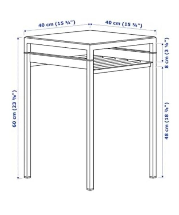 IKEA NYBODA Side table w reversible table top, 40x40x60 cm | Kaufen auf ...