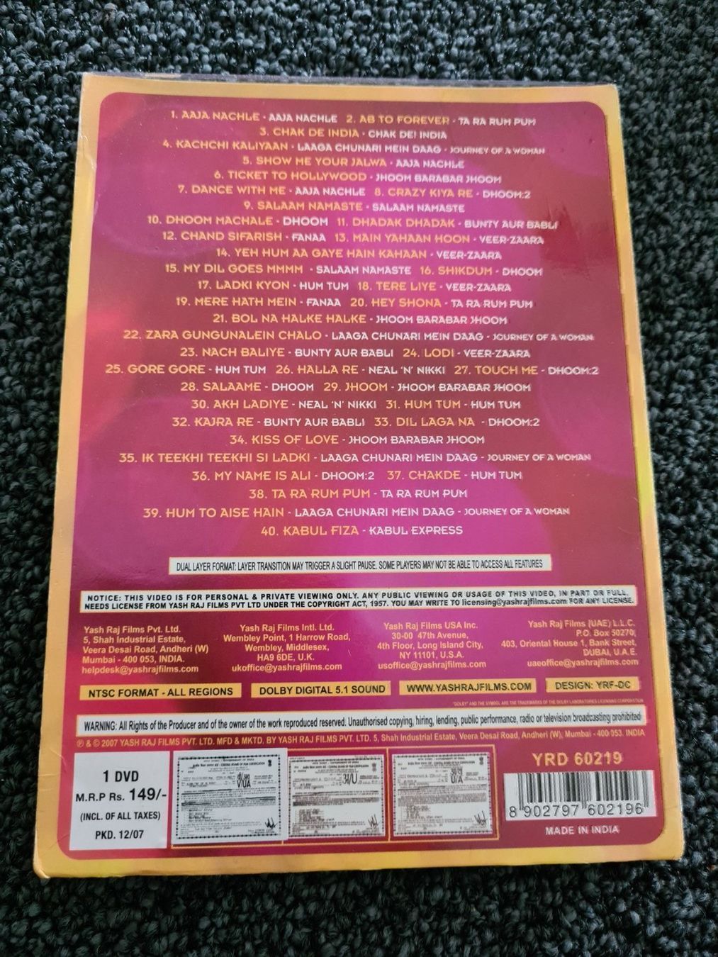 Tous les DVDs: YRF TOP 40(7842) – D'occasion à Ruswil par Ruck.Zuck. 1