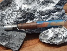 Dynavap Nussbaumholz-Epoxy/Blue-Orange-Red (Mittelstück)