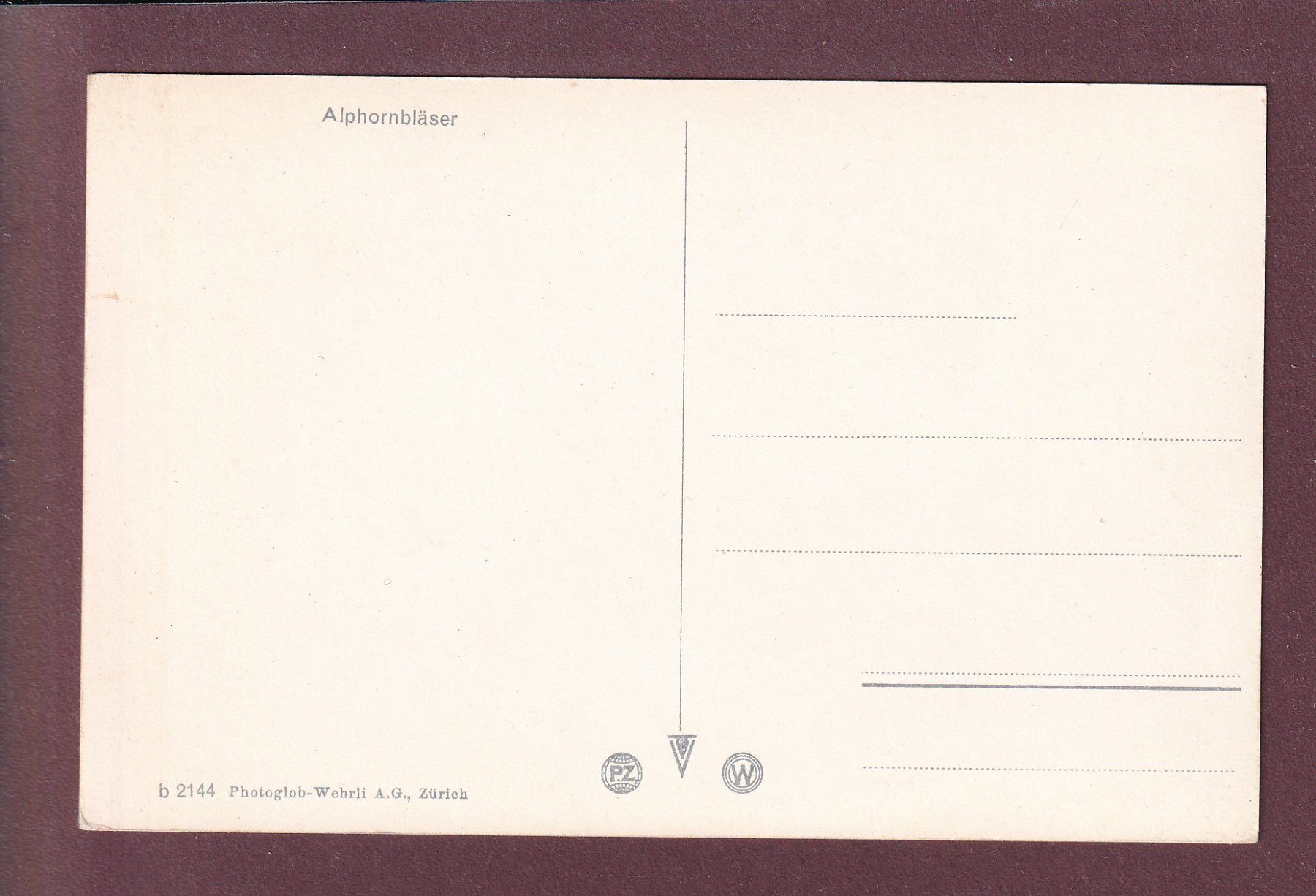 Cartoline postali: ALPHORNBLÄSER - Eiger - Mönch - Jungfrau – Usato da Pully venduto da nicecards 1