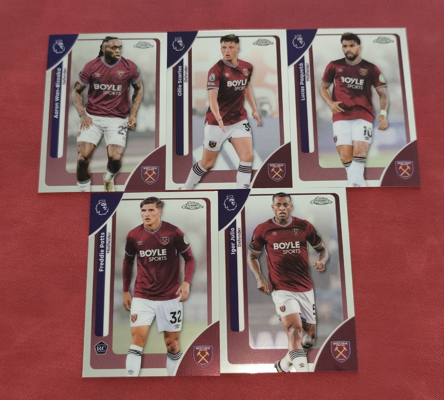 Topps Carte collezionabili: 5x Topps EPL Chrome West Ham – Usato da Ostermundigen venduto da DaCards
