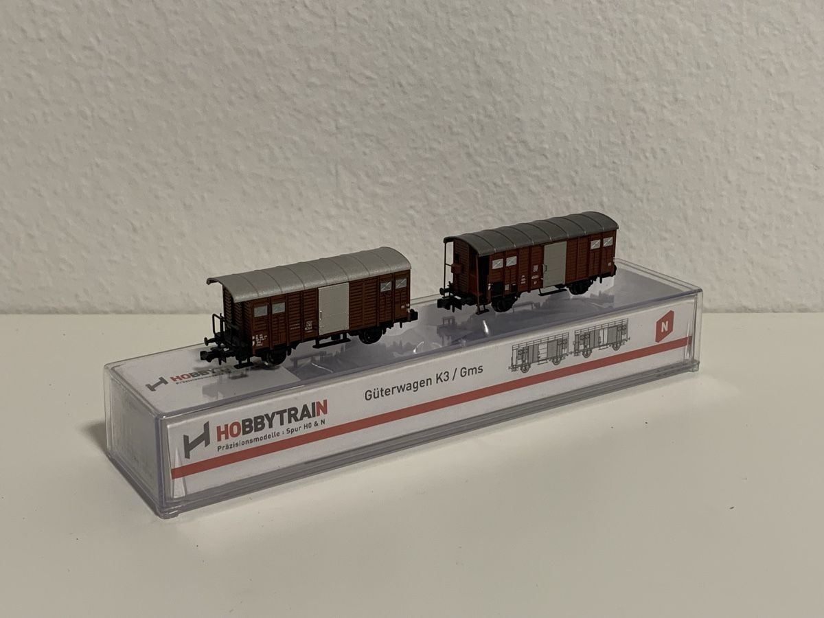 Hobbytrain Modellini di ferrovie: N Güterwagen SBB K3 GMS 2-teilig – Nuovo (secondo la descrizione) da Neuenegg venduto da Mazdanier