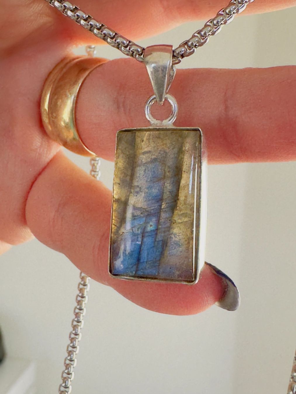Catenine: Labradorite necklace – Nuovo e nell'imballaggio originale da Genève venduto da AGBERG