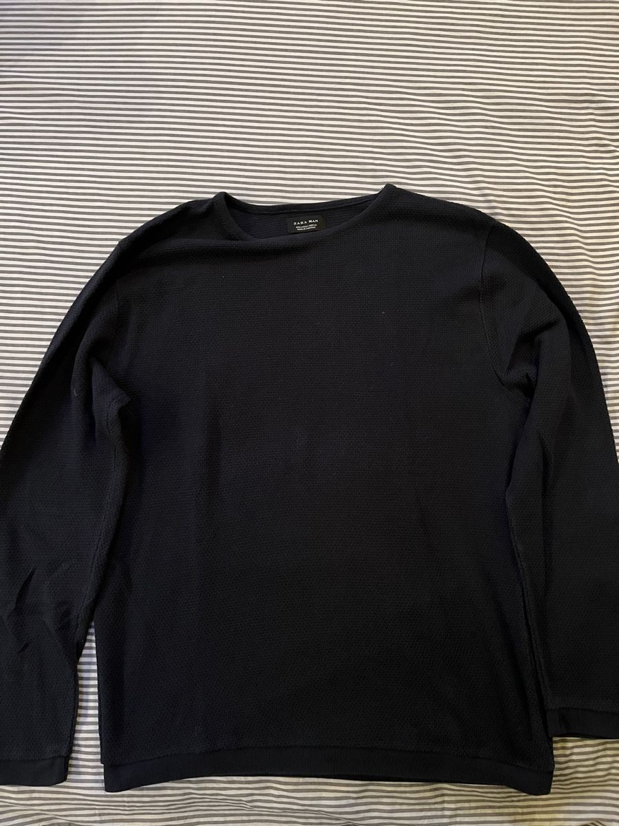 Zara Maglioni & Felpe: Pull Zara Man bleu marine, taille L – Usato da Massongex venduto da Marthi_99