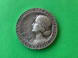 Schweizerische Schuetzenmedaille, Silber, im Etui